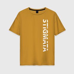 Женская футболка хлопок Oversize Stigmata против правил