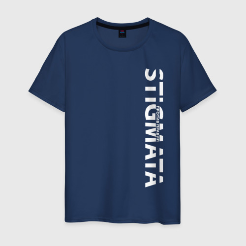 Мужская футболка хлопок Stigmata против правил, цвет темно-синий