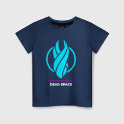 Детская футболка хлопок Символ Dead Space в неоновых цветах