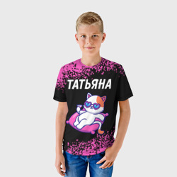 Детская футболка 3D Татьяна кошечка Краска - фото 2