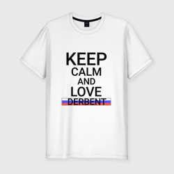 Мужская футболка хлопок Slim Keep calm Derbent Дербент