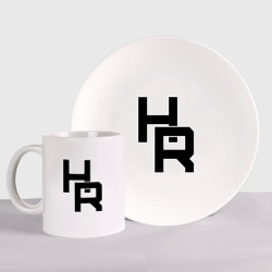 HR плетение – Набор: тарелка + кружка с принтом купить