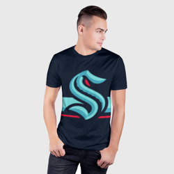 Мужская футболка 3D Slim Сиэтл Кракен Форма - фото 2