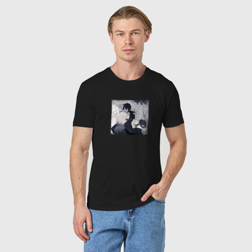 Мужская футболка хлопок Ванитас и Жанна, цвет черный - фото 3