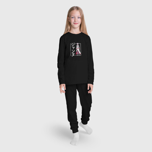 Детская пижама с лонгсливом хлопок Красотка Жанна, цвет черный - фото 5