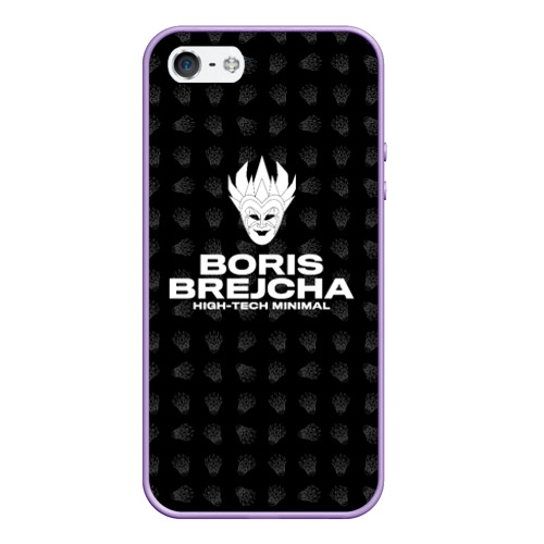 Чехол для iPhone 5/5S матовый Boris Brejcha High-Tech Minimal, цвет светло-сиреневый