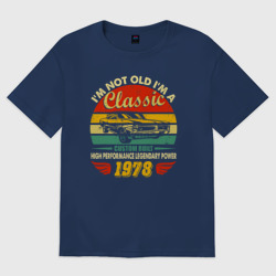 Женская футболка хлопок Oversize Я не старый, я классический 1978 года