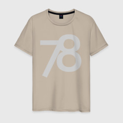 Огромные цифры 78 – Мужская футболка хлопок с принтом купить со скидкой в -20%