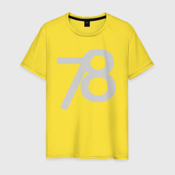 Огромные цифры 78 – Мужская футболка хлопок с принтом купить со скидкой в -20%