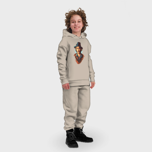 Детский костюм хлопок Oversize Джонни Депп, цвет миндальный - фото 3