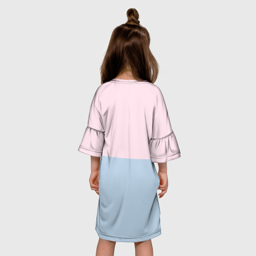 Детское платье 3D с принтом Малыш Единорог, вид сзади #2