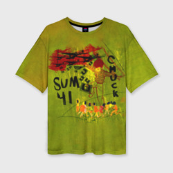 Женская футболка oversize 3D Chuck - Sum 41