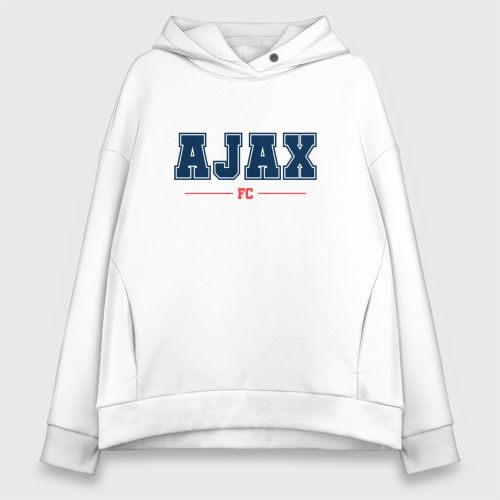 Женское худи Oversize хлопок Ajax FC Classic, цвет белый