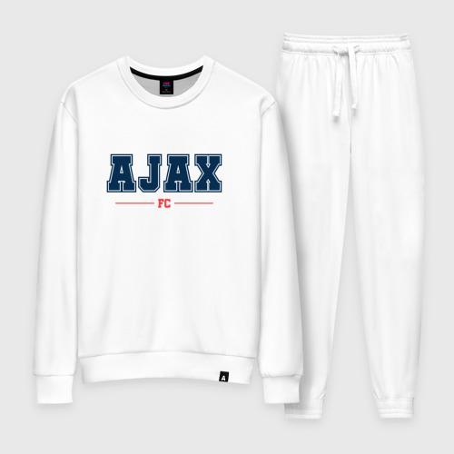 Женский костюм хлопок Ajax FC Classic, цвет белый