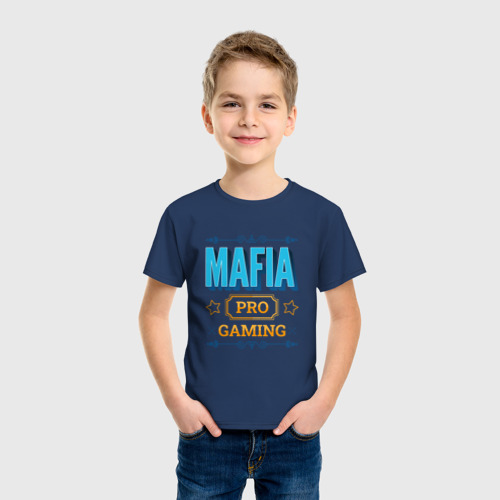 Детская футболка хлопок Игра Mafia PRO Gaming, цвет темно-синий - фото 3