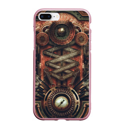 Чехол для iPhone 7Plus/8 Plus матовый Mechanical device in Steampunk Retro style