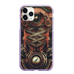 Чехол для iPhone 11 Pro матовый Mechanical device in Steampunk Retro style