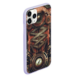 Чехол для iPhone 11 Pro матовый Mechanical device in Steampunk Retro style - фото 2