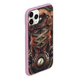 Чехол для iPhone 11 Pro Max матовый Mechanical device in Steampunk Retro style - фото 2