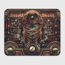 Прямоугольный коврик для мышки Mechanical device in Steampunk Retro style