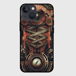 Чехол для iPhone 13 mini Mechanical device in Steampunk Retro style