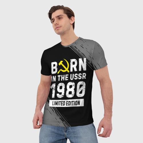 Мужская футболка 3D Born In The USSR 1980 year Limited Edition, цвет 3D печать - фото 3