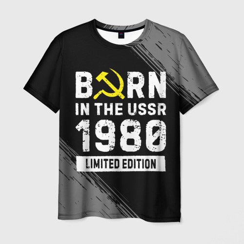 Мужская футболка 3D Born In The USSR 1980 year Limited Edition, цвет 3D печать