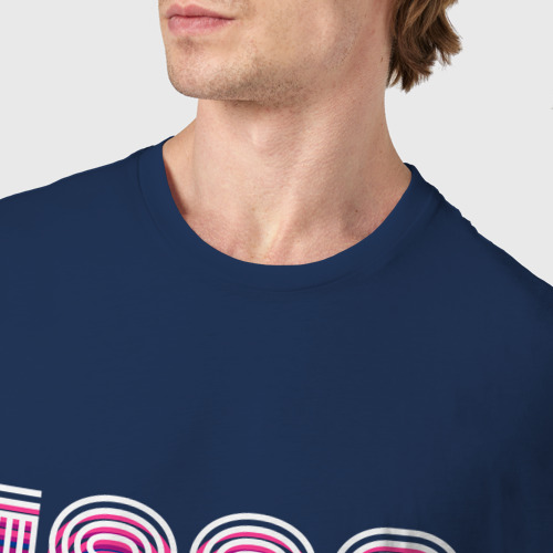 Мужская футболка хлопок с принтом 1998 Год Ретро Неон, фото #4