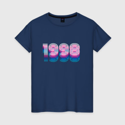 Женская футболка хлопок 1998 Год Ретро Неон