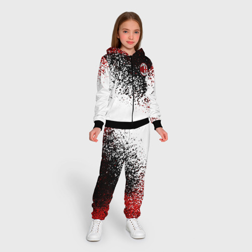 Детский 3D костюм с принтом Ac milan / краска, вид сбоку #3