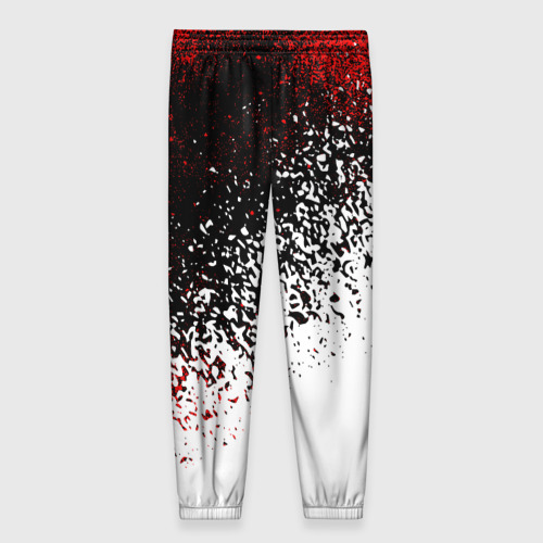 Женские брюки 3D с принтом Ac milan / краска, вид сзади #1