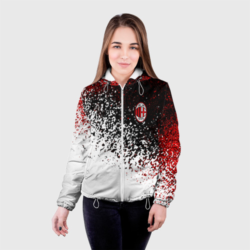 Женская куртка 3D Ac Milan краска, цвет белый - фото 3