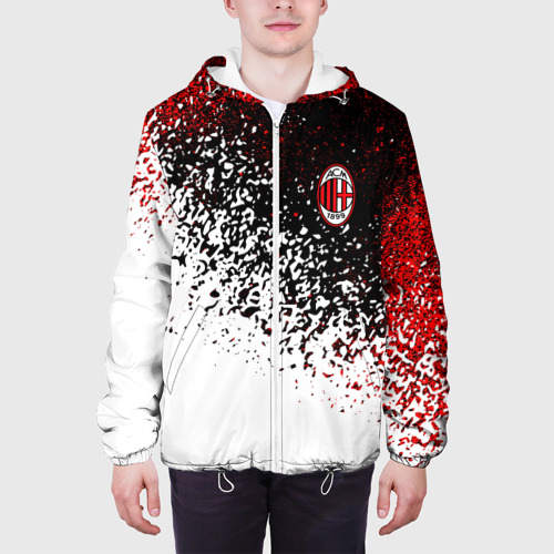 Мужская куртка 3D Ac Milan краска, цвет 3D печать - фото 4