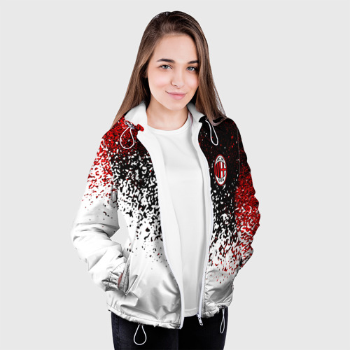 Женская куртка 3D Ac Milan краска, цвет белый - фото 4