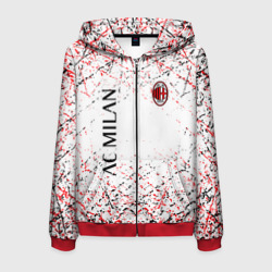 Мужская толстовка 3D на молнии Ac Milan logo