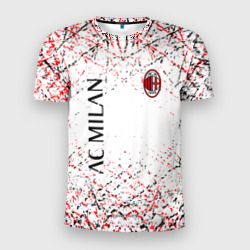 Мужская футболка 3D Slim Ac Milan logo
