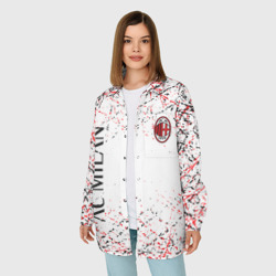 Женская рубашка oversize 3D Ac Milan logo - фото 2