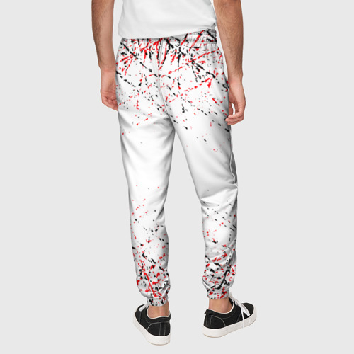 Мужские брюки 3D с принтом Ac milan / logo, вид сзади #2