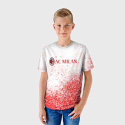 Детская футболка 3D Ac Milan красные брызги - фото 2