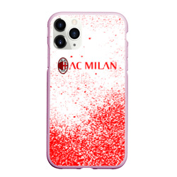 Чехол для iPhone 11 Pro Max матовый Ac Milan красные брызги