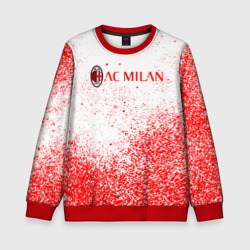 Детский свитшот 3D Ac Milan красные брызги