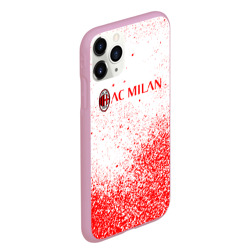 Чехол для iPhone 11 Pro Max матовый Ac Milan красные брызги - фото 2