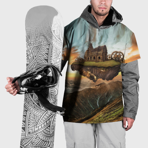 Накидка на куртку 3D Горный пейзаж в стиле Стимпанк, цвет 3D печать