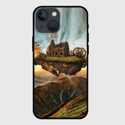Чехол для iPhone 13 mini Горный пейзаж в стиле Стимпанк