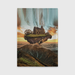 Обложка для автодокументов Горный пейзаж в стиле Стимпанк
