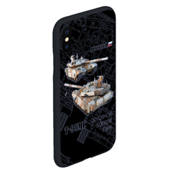 Чехол для iPhone XS Max матовый Российский основной боевой танк T-90MС - фото 2