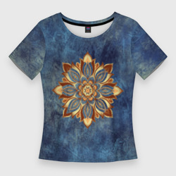 Женская футболка 3D Slim Мандала-цветок