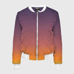 Женский бомбер 3D Sunset Gradient