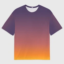 Женская футболка oversize 3D Sunset Gradient