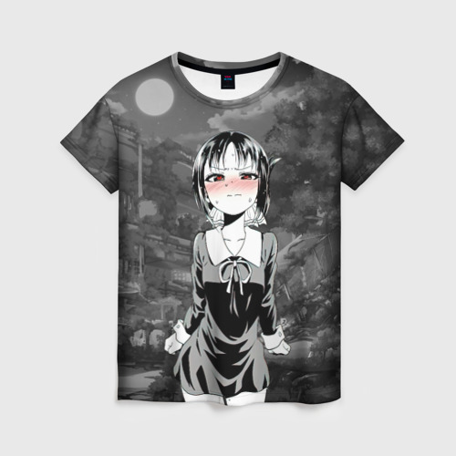 Женская футболка 3D с принтом Госпожа Кагуя, вид спереди #2